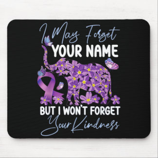 Heimers Demenz-Bewusstsein Unterstützungs-Elefant Mousepad