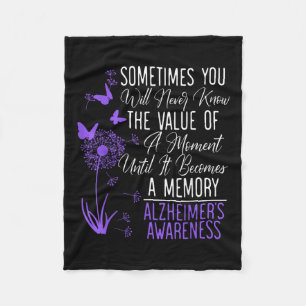 Heimers Disease Awareness Dementia I Tragen Lila Fleecedecke