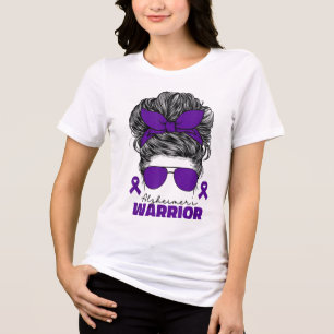 Heimers Warrior for Women Heimer Messy Bun _1 Tri-Blend Shirt