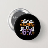 Heimgesuchte Sechs Sieben 6 7 Meme 67 Skeletthand Button (Vorne & Hinten)