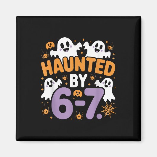 Heimgesuchte Sechs Sieben 6 7 Meme 67 Skeletthand  Magnet (Vorne)