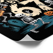 Heimgesuchte Sechs Sieben 6 7 Meme 67 Skeletthand Poster (Ecke)