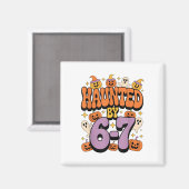 Heimgesuchter 67-Meme Six Seven 6-7 Lustiger Inter Magnet (Vorderseite/Rückseite)