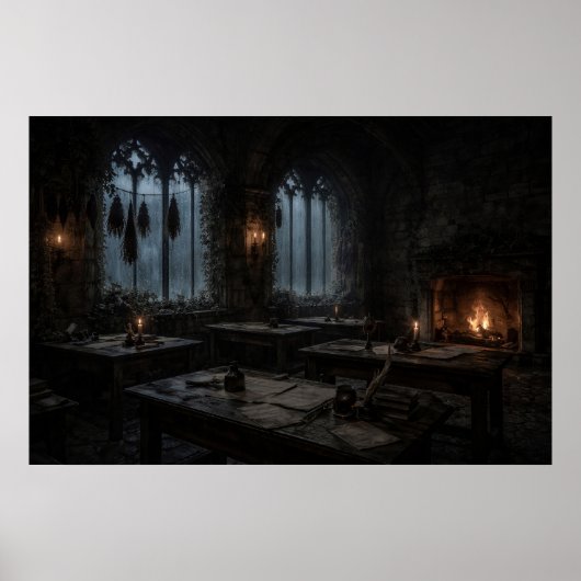 Heimgesuchtes Scriptorium Poster (Vorne)