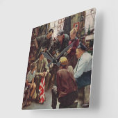 Heimische Marine Quadratische Wanduhr (Winkel)