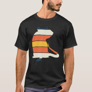 Heimische Rattensilhouette Vintage Fancy Ratten T-Shirt