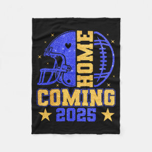 Heimkehr 2025 Hoco Football Mama Mädchen Blau Gold Fleecedecke