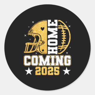 Heimkehr 2025 Hoco Football-Mutter Mama Mädchen Fo Runder Aufkleber