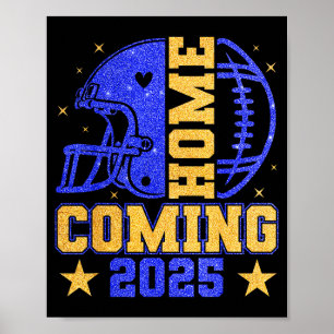 Heimkehr 2025 Hoco Fußball Mama Mädchen Blau Gold Poster