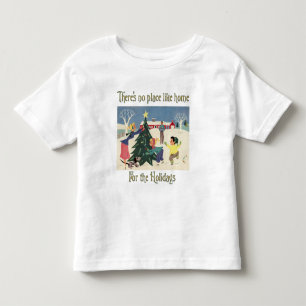 Heimkehr zur Weihnachtszeit Vintage Szene Kleinkind T-shirt