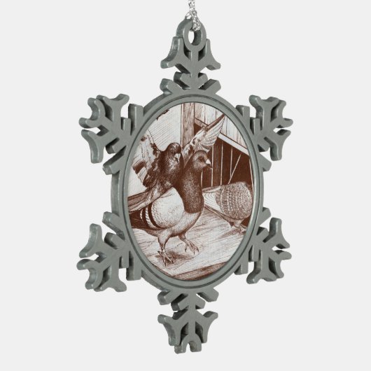 Heimkinder Schneeflocken Zinn-Ornament (Links)