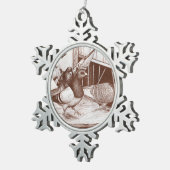 Heimkinder Schneeflocken Zinn-Ornament (Rechts)