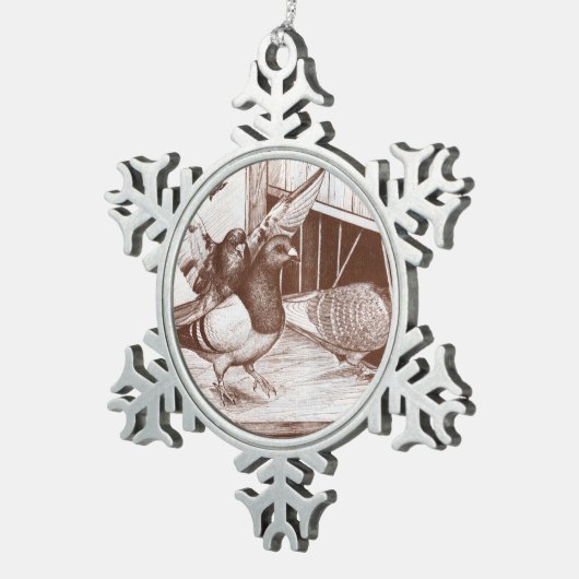 Heimkinder Schneeflocken Zinn-Ornament (Rechts)