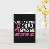 heimlich hoffend Chemo gibt mir Superkräfte Brust Karte (Gelbe Blume)