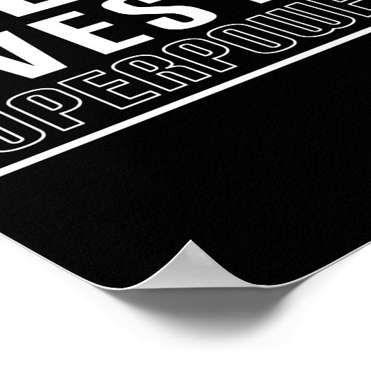 heimlich hoffend Chemo gibt mir Superkräfte Poster (Ecke)