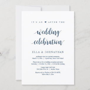 Heimliche Hochzeit, Es ist eine Party nach der Hoc Einladung