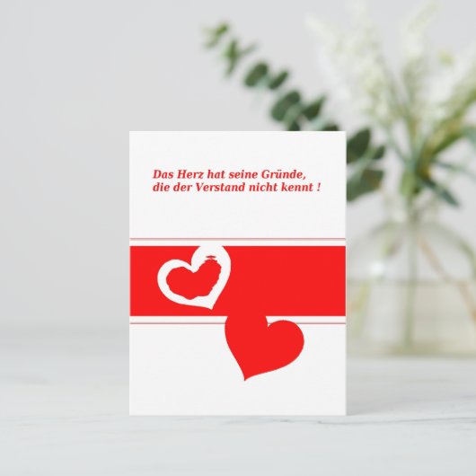 Heimliche Liebe Postkarte (Stehend Vorderseite)