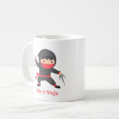 Heimlichkeit Ninja mit Sai Waffen für Kinder Kaffeetasse (Vorderseite Links)