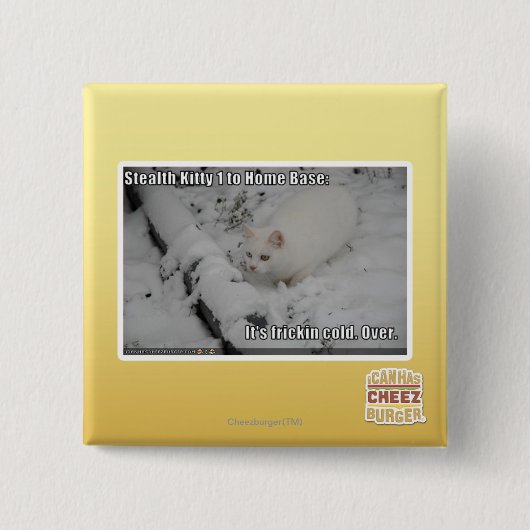 Heimlichkeits-Miezekatze 1 Button (Vorderseite)