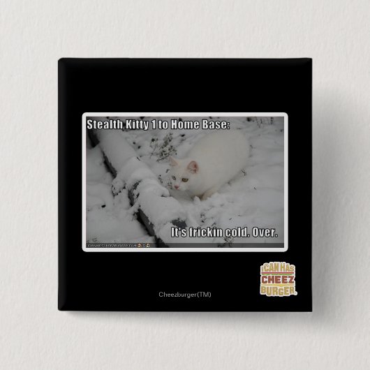 Heimlichkeits-Miezekatze 1 Button (Vorderseite)