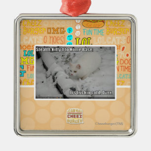 Heimlichkeits-Miezekatze 1 Ornament Aus Metall