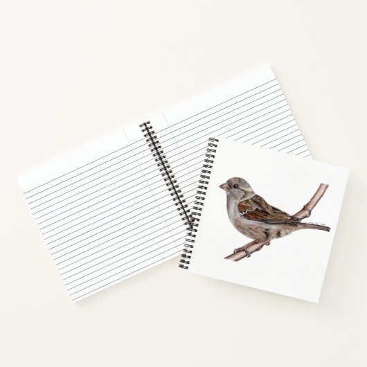Heimsparkebird (Passer Domesticus) Notebook Notizblock (Innenseite)