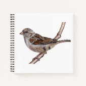 Heimsparkebird (Passer Domesticus) Notebook Notizblock (Vorderseite)