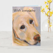 Heimtiere: männlicher Hund: Beileid Karte (Gelbe Blume)