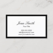 Heimtiere Sitzen Moderne fette Grenze Schlicht Visitenkarte (Rückseite)