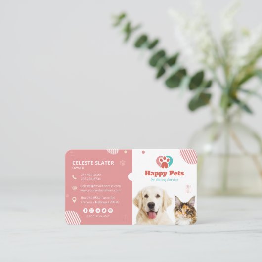 Heimtiere, tierärztliche Klinik, Tierärzte, Hausti Visitenkarte (Stehend Vorderseite)