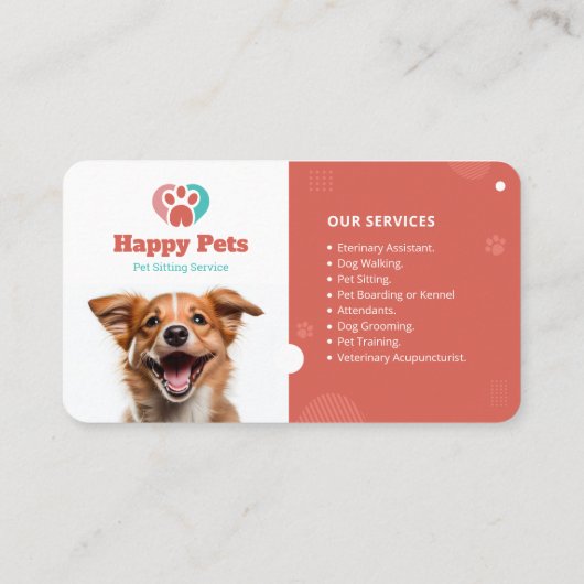 Heimtiere, tierärztliche Klinik, Tierärzte, Hausti Visitenkarte (Rückseite)