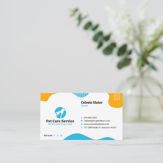 Heimtiere, tierärztliche Klinik, Tierärzte, Tierpf Visitenkarte (Stehend Vorderseite)