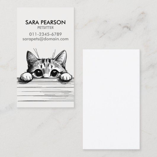 Heimtierkatzen Visitenkarte (Vorne/Hinten)