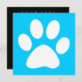 Heimtierpfoten : Farbe anpassbar Einladung (Vorne/Hinten)