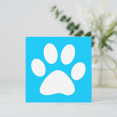Heimtierpfoten : Farbe anpassbar Einladung (Stehend Vorderseite)
