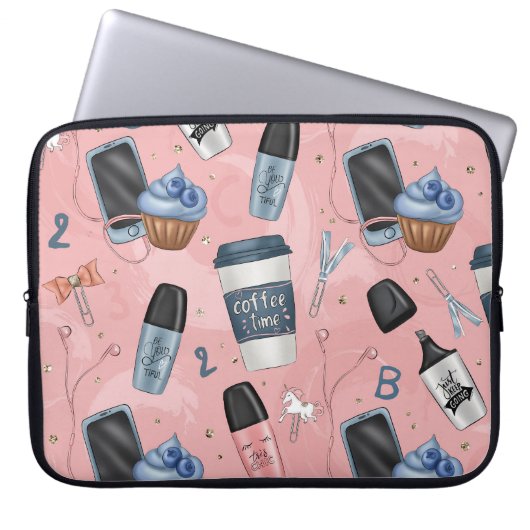 Heimunterricht für Mädchen Laptopschutzhülle (Vorderseite)