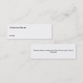 Heimwärts Postkarte b Mini Visitenkarte (Vorne/Hinten)
