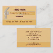 Heimwerker-Auftragnehmer-Tischler-Visitenkarte Visitenkarte (Vorne/Hinten)