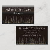 Heimwerker, Bau, Erbauer, Tischler, Visitenkarte (Vorne/Hinten)