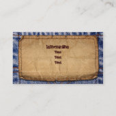 Heimwerker, Bau, Maintenace Arbeitskraft Visitenkarte (Rückseite)