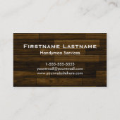 Heimwerker-Baugewerbe-Karten Visitenkarte (Rückseite)