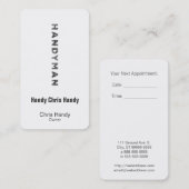 Heimwerker [Briefbeschwerer-Art] Terminkarte (Vorne/Hinten)