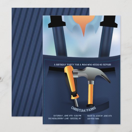 Heimwerker-Einladung Einladung (Vorne/Hinten)