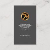 Heimwerker-feines hölzernes Korn-Goldhammer-Logo Visitenkarte (Rückseite)