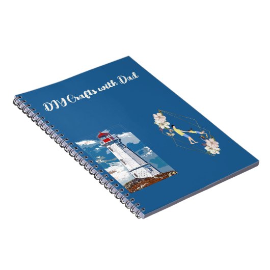 Heimwerker mit Vater, Tochter-Bonding Leuchtturm Notizblock (Rechte Seite)