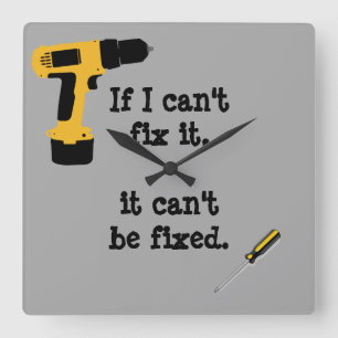 Heimwerker Quadratische Wanduhr