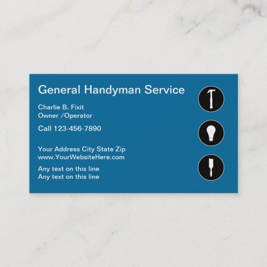 Heimwerker-Thema Visitenkarte (Vorderseite)