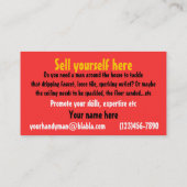 Heimwerker-Tischler-Klempner-Elektriker-Maler Visitenkarte (Rückseite)