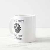 Heimwerker-Verlegenheits-Material-Supermacht-Tasse Kaffeetasse (Vorderseite Links)