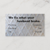 Heimwerker-Visitenkarte Visitenkarte (Rückseite)